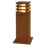 SLV Carré 40 Lampadaires Salon Acier Rouille | Extérieur - IP55 - Convient pour 1x E27 