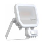 Ledvance Projecteur LED Aluminium Blanc 17W 2200lm 100D - 830 Blanc Chaud | IP65 - Détecteur De Mouvement Et De Lumière - Symétrique