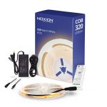 Noxion Rubans LED Naga 5 Mètre Ensemble complet - Smart Wifi - 24V - 320LEDs/m - COB - 8W/m - 930 Blanc Chaud | 8mm - IP20 - Meilleur Rendu Des Couleurs