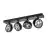 SLV Kalu Spot Aluminium Noir | Convient pour 4x GU10 (AR111) 