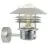 Nordlux Vejers Applique Murale Acier Galvanisé et Verre Gris | IP54 - Convient pour E27 - Détecteur de Mouvement et de Lumière 