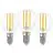 Lot 3x Eglo LED Boule E14 Filament Claire 21W 806lm - 827 Blanc Très Chaud | Équivalent 60W